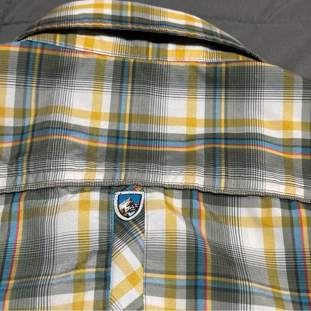 Kuhl Ion X Men's Pearl Sanp Plaid Short Sleeve Western Outdoor button‎ Shirt - S - Picture 12 of 12